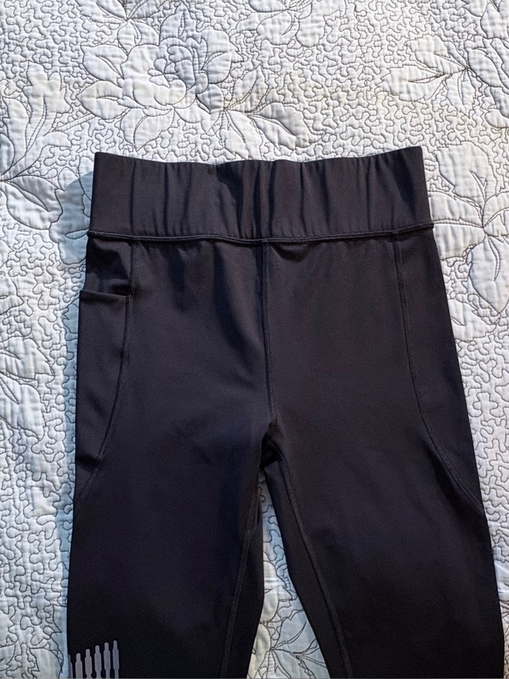 Savage X Fenty Sport High-Waist Pocket Leggings Black Logo Size L (12-14) 💚 - Picture 5 of 11